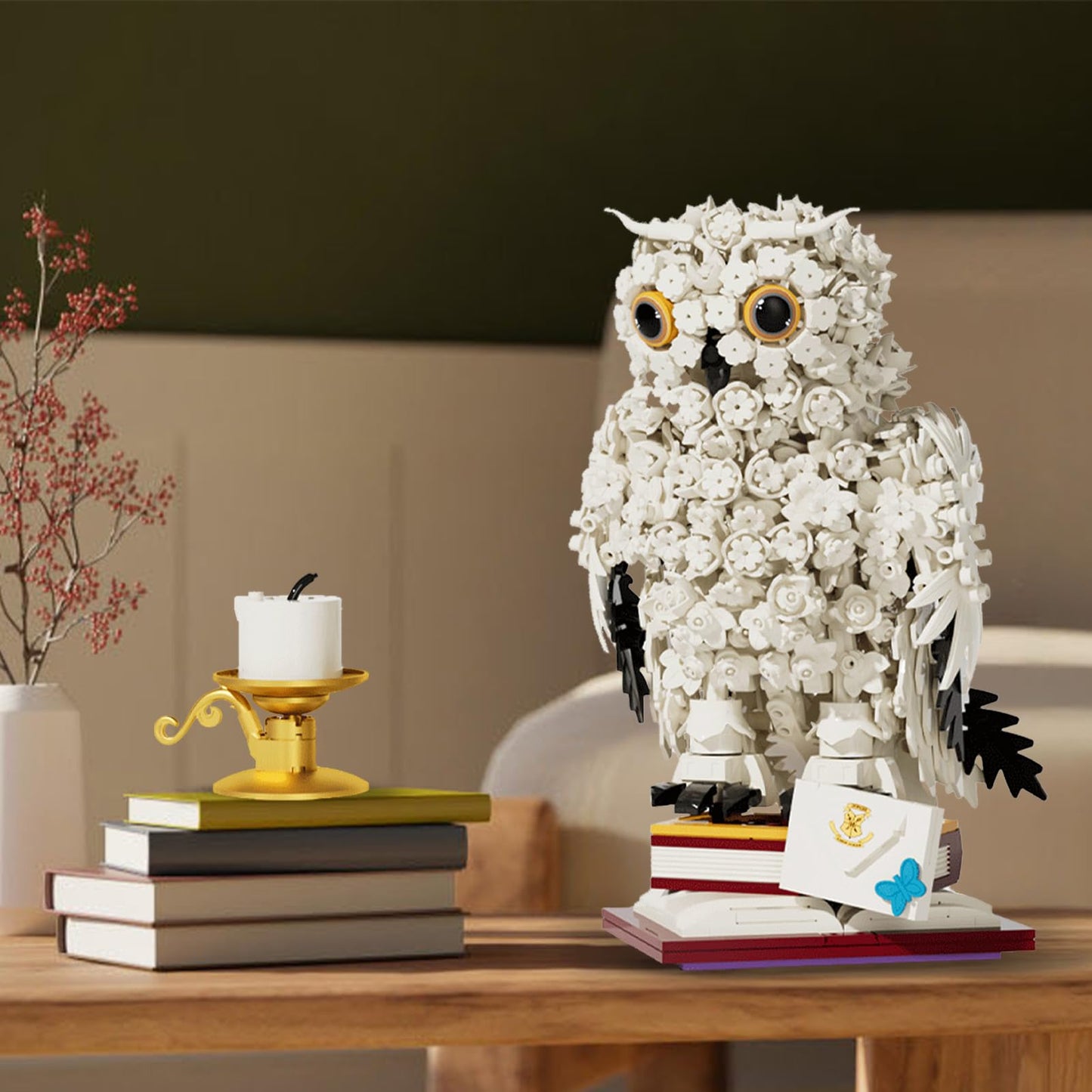 Ideas Owl Animal Building Set Compatible with Lego Sets Collection Model Bird Building Toy Birthday Halloween for mature-themed Boys Girls Ages 8+ (1239 PCS)