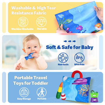 Toddler Toys For 1 Year Old Boy Girl, Baby Fishing Game Set With Double-Sided Mat, Montessori Learning Toys For Toddlers 1-3, Number Counting, Color Sorting, Christmas Birthday Gifts For Age 12 Month+