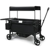 VOOI Stroller Wagon, 2 Seater Kids Wagon, Collapsible with 5-Point Harnesses, Zipper Door, Sun Canopy