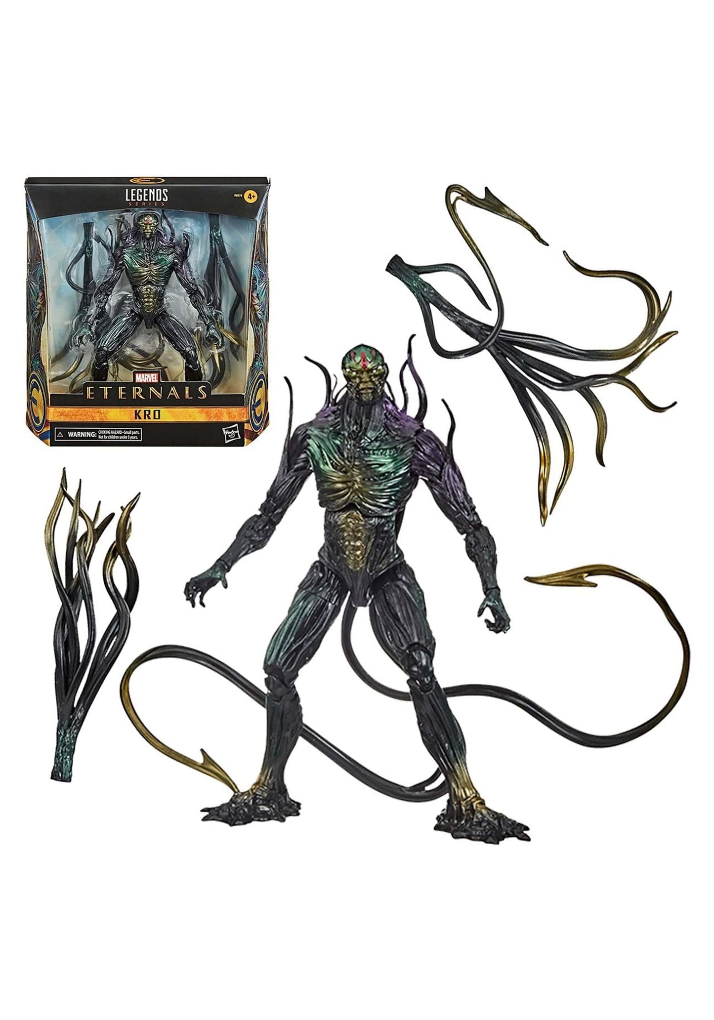 Marvel Legends Series Eternals Deluxe 6-inch Collectible Action Figure Toy  Kro  enhanced Design and 2 Accessories   Black