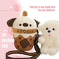 Xerun Cute Dog Stuffed Animals?Premium Plush Puppy Stuffed Animal With Backpack 10 Inch Stuffed Dog And Bag Gift For Kids(Color: