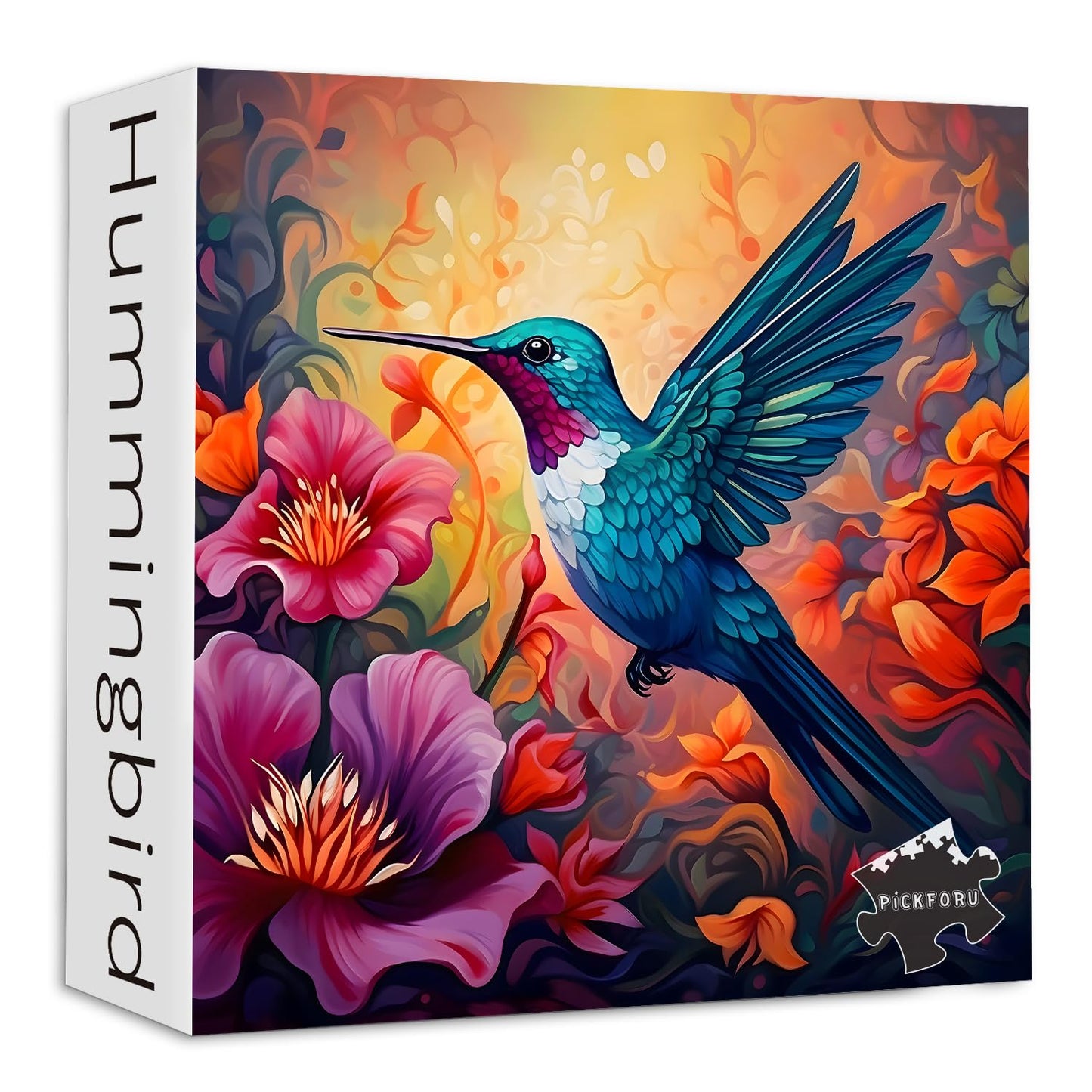 Hummingbird Puzzles For Adults 1000 Pieces Nature, Vintage Bird Art Flower Puzzle, Hummingbird Garden Spring Jigsaw Puzzles 1000