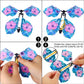 Outee Flying Butterfly Cards - 24 Packs, Large, Colorful, Rubber Band Powered Fairy Toy, Great for Xmas & Teacher Appreciation Gifts
