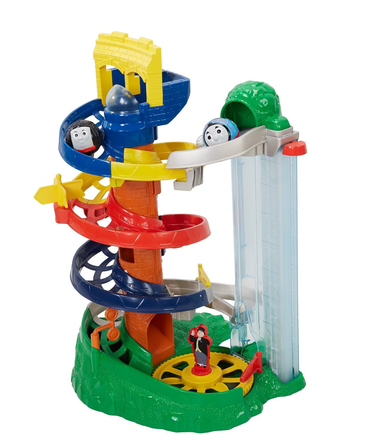 THOMAS & FRIENDS Rail Rollers Spiral Station Toy, Red Plastic, Model CDN20