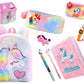 Neel Unicorn 9Pcs All In One Stationery Set For Kids School Stationery School Supplies Gift Set For Girls Complete Stationery Un