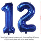 40Inch Navy Blue Number 12 Balloons Balloon 12 Numbers Self-Sealing For Birthday Party Decorations And Anniversary Party Decor (