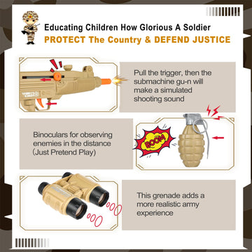 Innocheer Army Costume For Kids, Halloween Costumes For Boys Kids, Boys Military Soldier Costume For Boy Kids Age 3-6-8-10-12