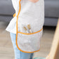 Bumkins Toddler Smock Bib - Reusable Waterproof Arts & Crafts Apron, Soft Polyester, Boho Beige, Ages 3-7, Model UA-132