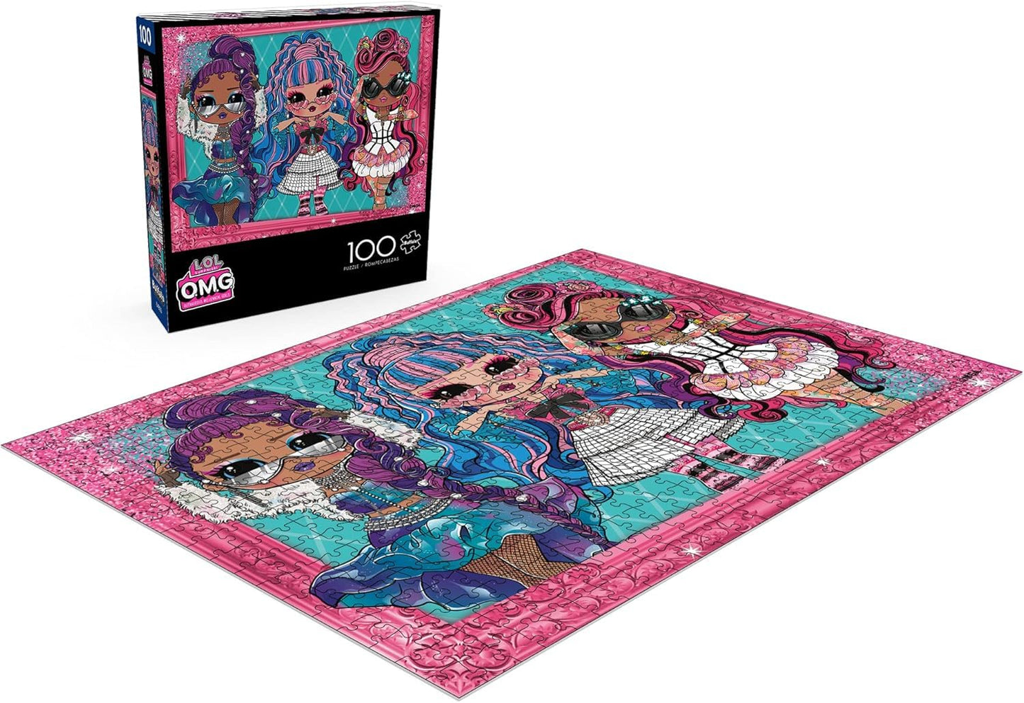 Buffalo Games - LOL - Three Queens - 100 Piece Jigsaw Puzzle for Families Challenging Puzzle Perfect for Game Nights - Finished