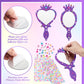 Geetery 20 Pcs Unbreakable Kids Mirror DIY Decorate Your Own Princess Mirror Mermaid Princess Foam Small Crafts for Princess Par