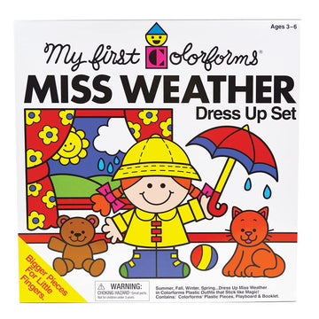 Colorforms Stickers for Kids, My First Colorforms, Miss Weather Dress Up Set - Arts and Crafts, Toddler Stickers, Scrapbook Stic