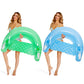 Zcaukya 2 Packs Inflatable Pool Float Chairs, Water Lounge Floaties for Adults with Cup Holder and Backrest, Floating Tube Armch