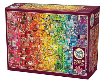 Cobble Hill 2000 Piece Rainbow Puzzle - Includes Sample Poster - 39.25 x 26.62 inches - Cardboard - Model 49001
