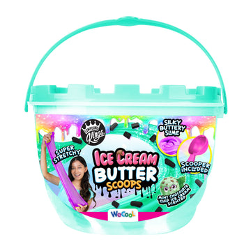 Compound Kings Ice Cream Butter Fluffy Cloudz Compound Bucket For Girls & Boys | Sensory Toys | Non-Sticky | Stress Relieving Tactile | (Strawberry Shortcake) Strawberry Shortcake (Green Mint)