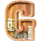 Summidate Wooden Letter Piggy Bank| Piggy Bank For Boys Girls Toddler| Alphabet G Money Bank| Coin Bank Birthday Gift For Kids|2024 Graduation Money Box (G)