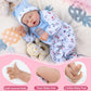 JIZHI 17-Inch Reborn Baby Doll, Realistic Soft Body Vinyl Boy with Feeding Kit, Gift Box, Ideal for Kids Age 3+