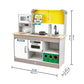 Hape E3177 Deluxe Game Kitchen With Microwave, Coffee Maker, Refrigerator, Oven, Hob With Frying Pan Fun With Many Accessories, From 3 Years, L: 34.9, W: 11.7, H: 35.4 Inch