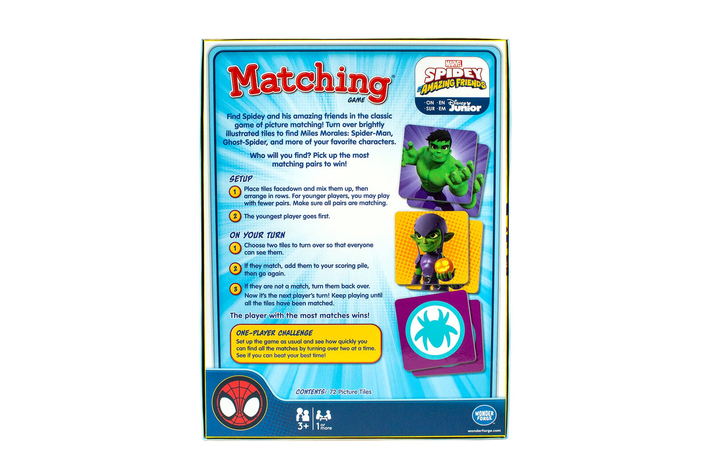 Wonder Forge Marvel Spidey & His Amazing Friends Matching | Build Focus And Memory With Fun Superheroes | Features Favorite Marvel Characters | Ages 3+
