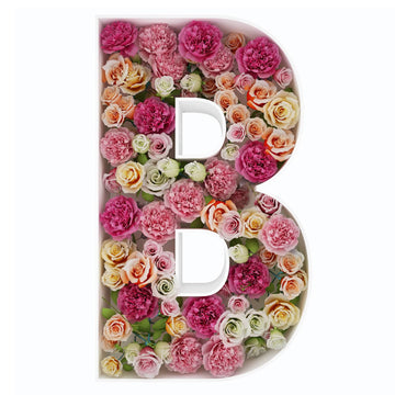 2Ft Letter B Mosaic Balloon Frame Letter Diy Fillable Letters Kit For Birthday Party Wedding Backdrop Decor