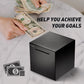 Piggy Bank For Adults,Safe Piggy Bank Made Of Stainless Steel,Can Only Save The Piggy Bank That Cannot Be Taken Out(7.9 Inch-Black)