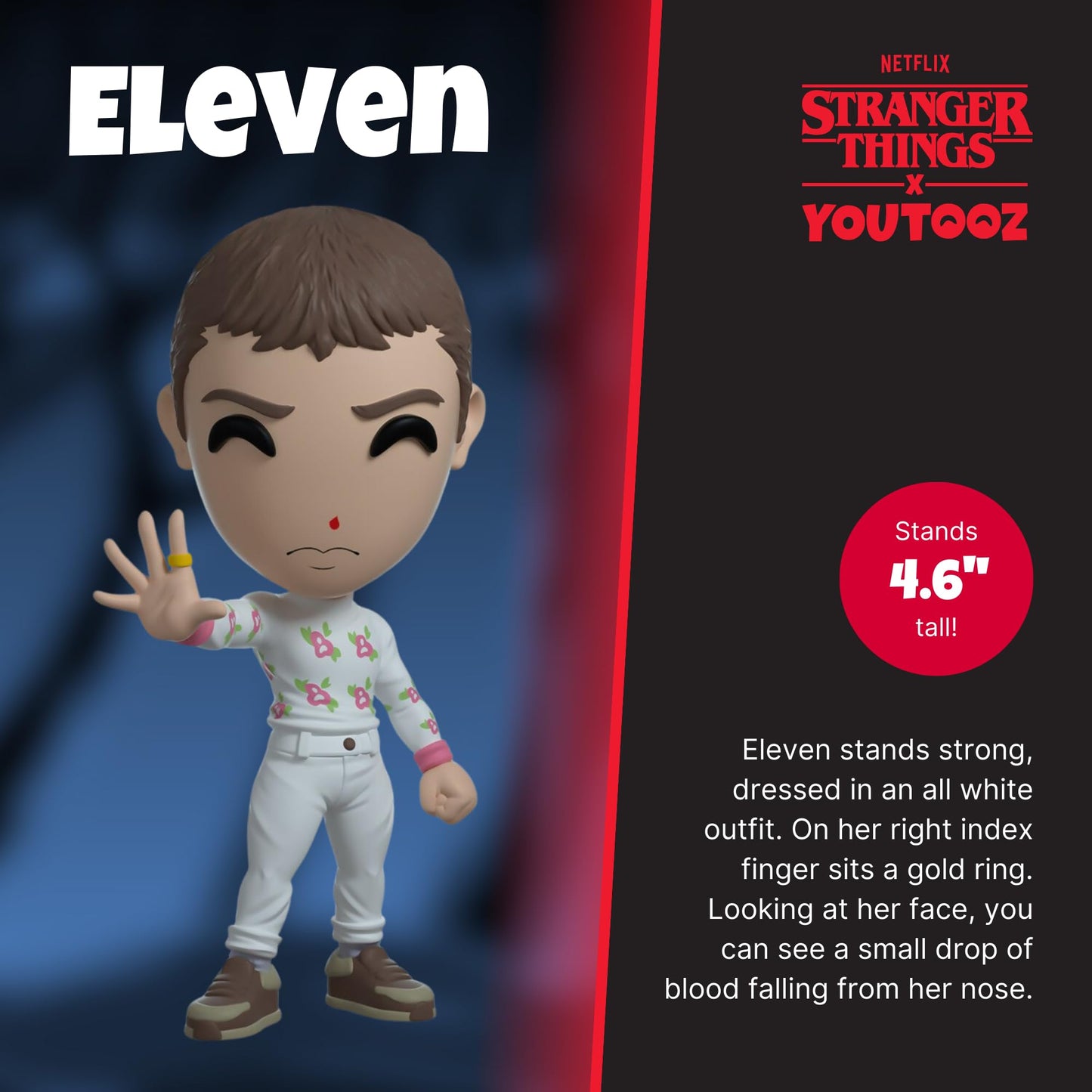 You Tooz Eleven 4.6 inch Vinyl Figure, Detailed Collectible Eleven from Stranger Things by Stranger Things Collection
