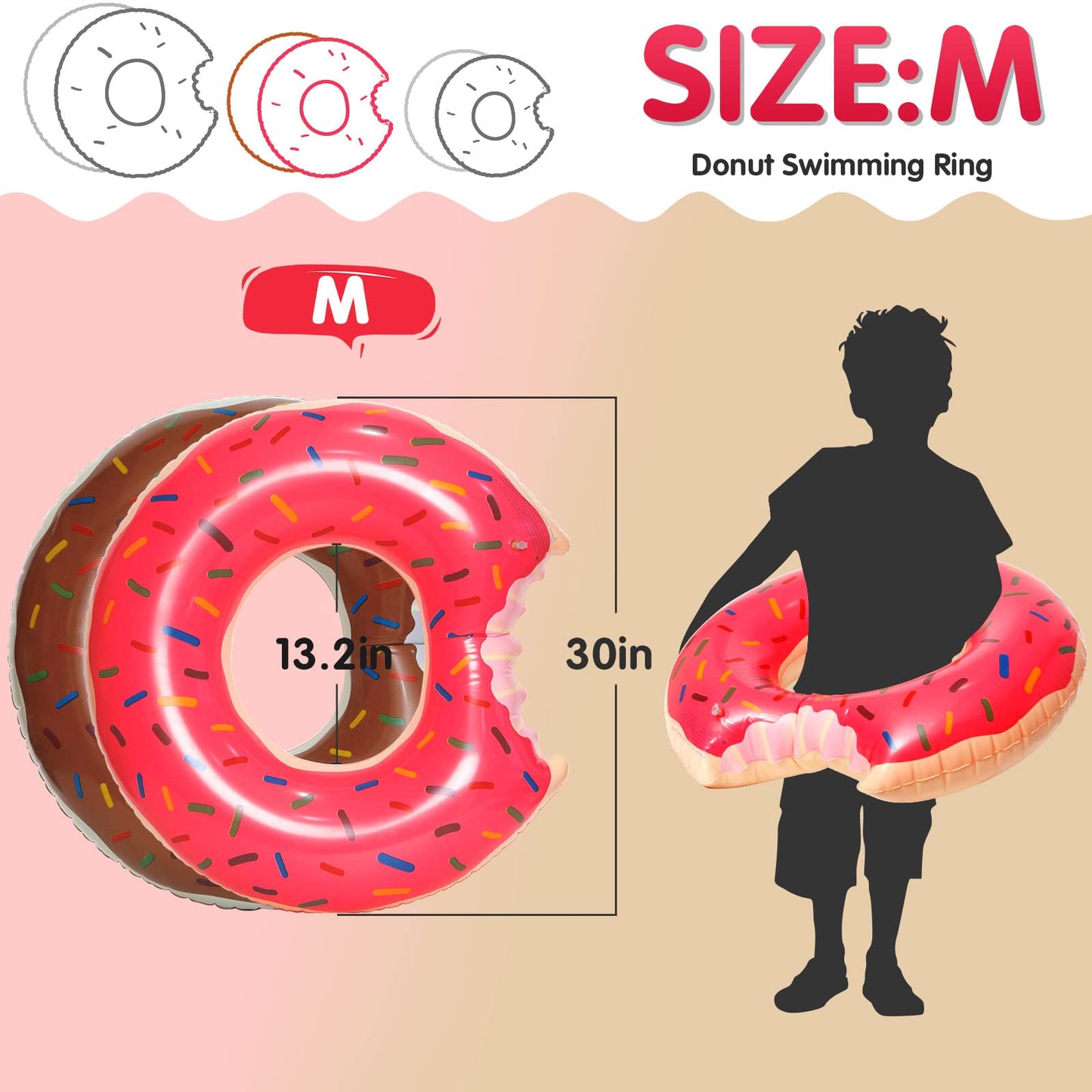 Donut Pool Floats Donut Pool Floatie Donut Tube Pool Doughnut Pool Float Donut Inflatables Doughnut Inner Tube Doughnut Pool Floatie Donut Pool Ring Donut Swimming Ring for Beach Pool