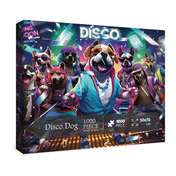 Funny Dog Puzzles 1000 Pieces For Adults, Animal Dogs Jigsaw Puzzles Hip Hop, Dance Puppy Bulldog Jigsaw Puzzle Collage Puzzles