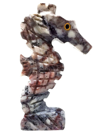 Nelson Creations, Llc 1.5 Inch Seahorse Natural Soapstone Hand-Carved Animal Charm Totem Stone Carving Figurine