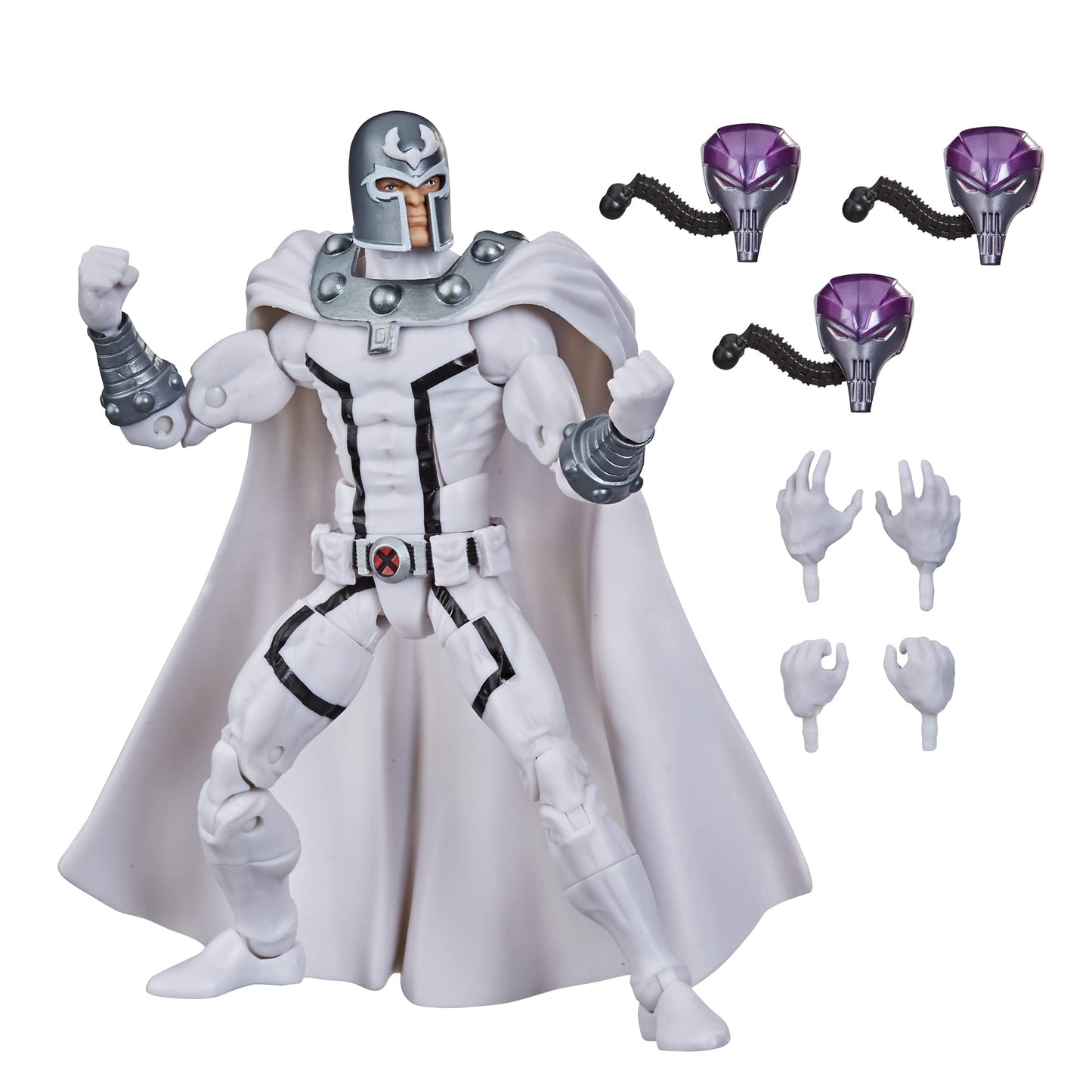 Marvel Hasbro Legends Series X-Men 6-Inch Collectible Magneto Action Figure Toy, Premium Design And 2 Accessories, Ages 4 And Up, White
