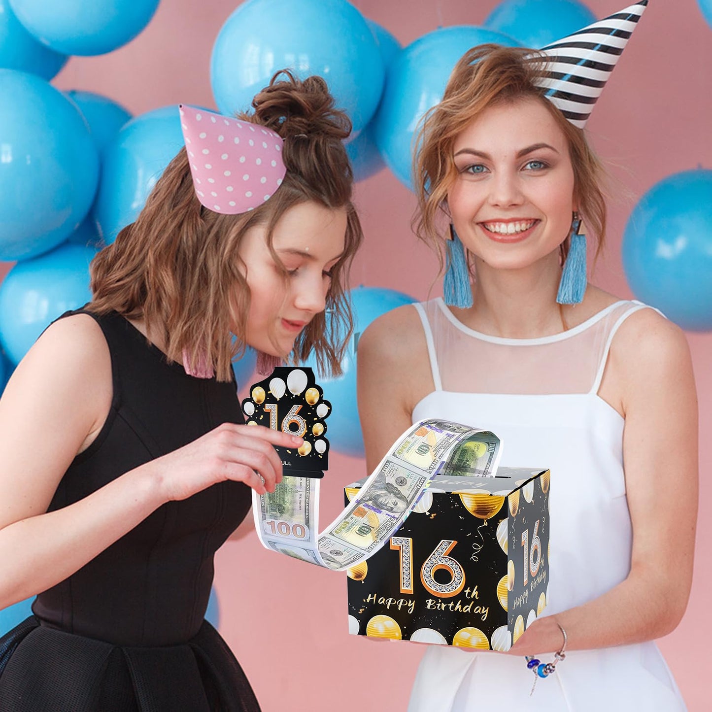 Sweet 16 Money Box, Gift Ideas For 16 Year Old Boy, Boys 16Th Birthday Party Decorations, Surprise Birthday Money Gift Boxes For