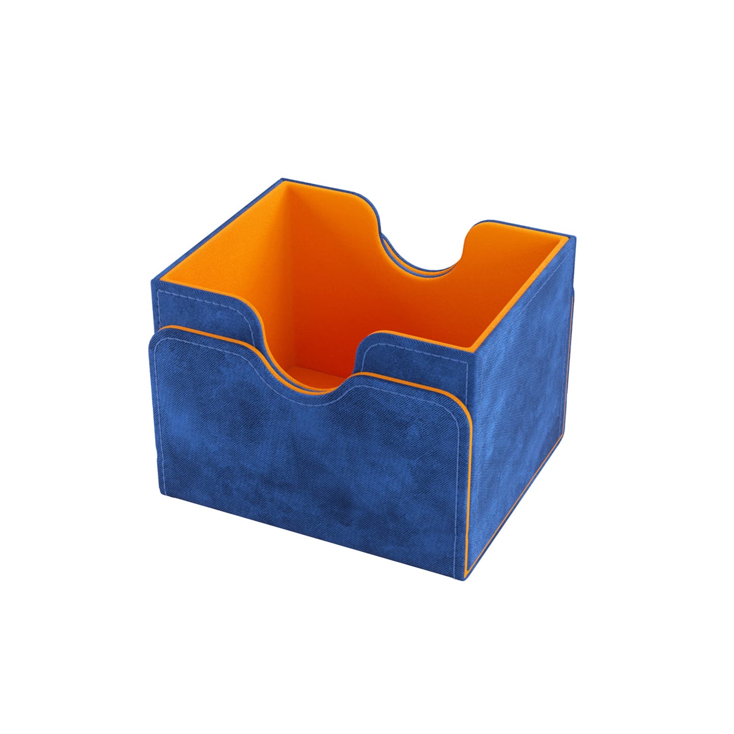 Sidekick 100+ Xl Convertible Deck Box Exclusive Line | Sideloading Card Storage Box | Holds 100 Double-Sleeved Cards In Extra Thick Inner Card Sleeves | Blue/Orange Color | Made By Gamegenic