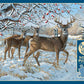Cobble Hill 500 Piece Puzzle - Winter Deer - Sample Poster Included