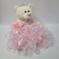KINNEX COLLECTIONS SINCE 1997 20" Quinceanera Last Doll Teddy Bear - Pink Polyester Dress Centerpiece ARC16831-3R