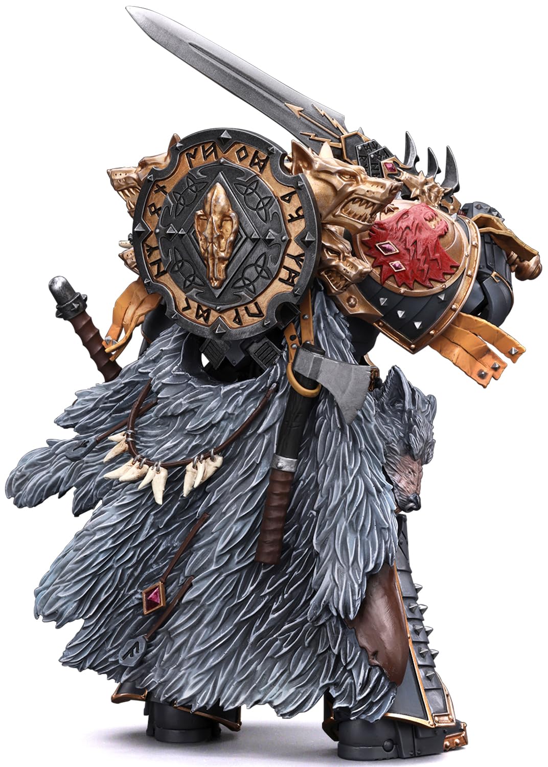 JOYTOY Warhammer 40K 1/18 Action Figure - Space Wolves Leman Russ Primarch of The VIth Legion - Collectible Display Model for De