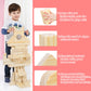 Onshine Large Wooden Blocks For Toddlers 1-3, 64 Pieces Big Wood Building Blocks Set With Wooden Storage Box, Large Toddler Blocks Building And Stacking Toys Construction Set
