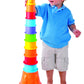 Playgo Giraffe Activity Center Stacking Cups Baby Toys Educational Toddler Toys Top Blocks Game Kit Bpa Free Toys For 1 2 3 4-5 Year Old Girls Boys