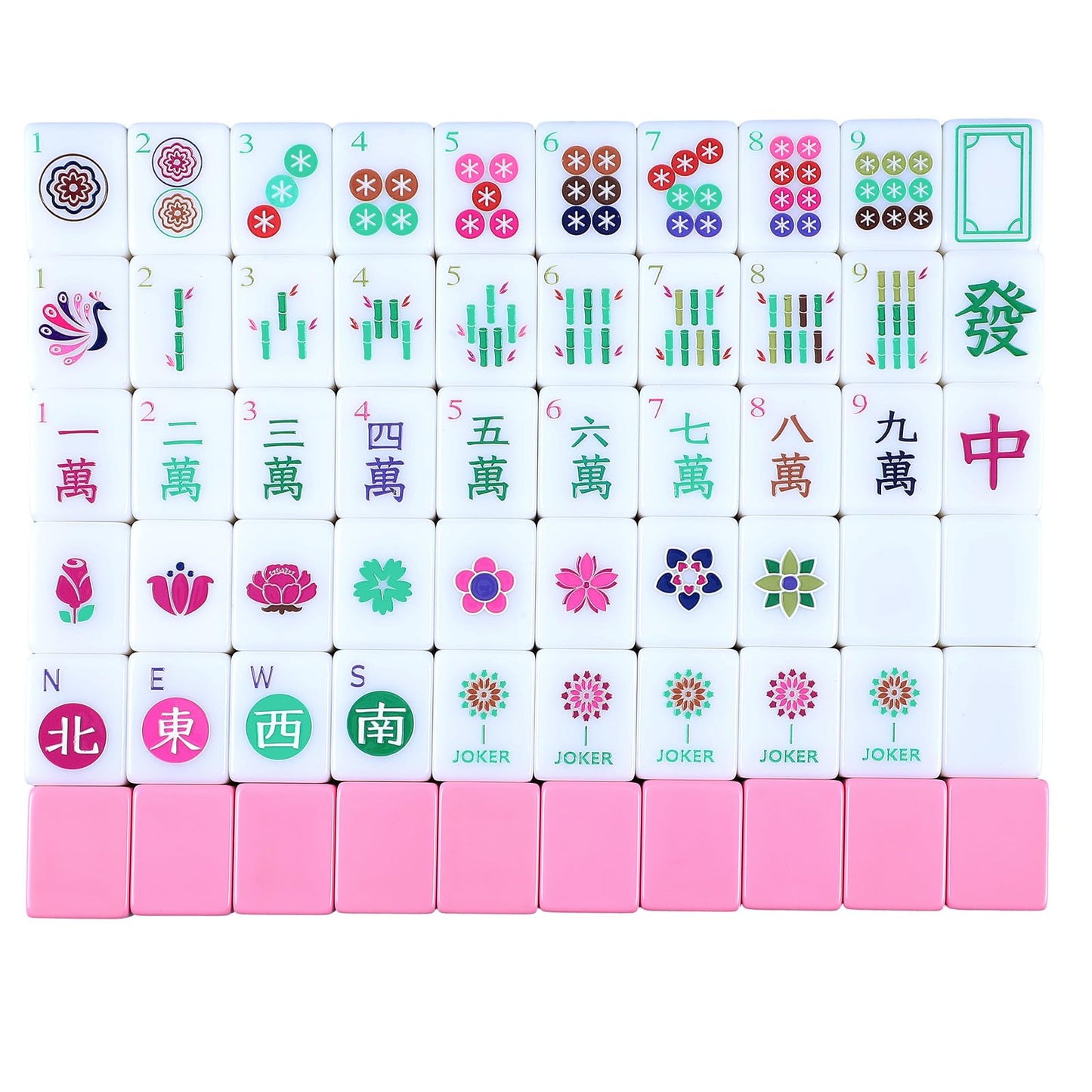 Arrowbash American Mahjong Set Only with 160 Mahjong Tiles 1.2-inch American Mah Jong Set Hand Carved Pattern for mature-themed Social Party  Mah Jong Lovers Gift