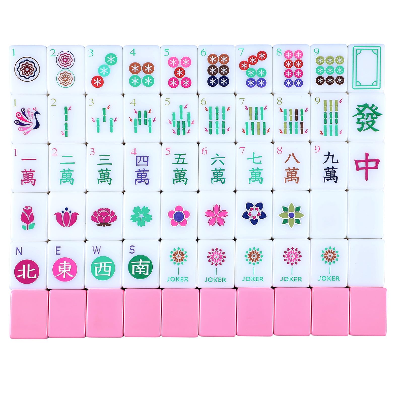 Arrowbash American Mahjong Set Only with 160 Mahjong Tiles 1.2-inch American Mah Jong Set Hand Carved Pattern for mature-themed Social Party  Mah Jong Lovers Gift