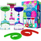 Liquid Motion Bubbler Sensory Toys - 5 Pc Set Bundle Stretchy String Fidget Toys Timer For Stress Relief And Anxiety Relief Great For Adhd Autism Add Figit