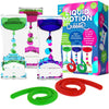Liquid Motion Bubbler Sensory Toys - 5 Pc Set Bundle Stretchy String Fidget Toys Timer For Stress Relief And Anxiety Relief Great For Adhd Autism Add Figit