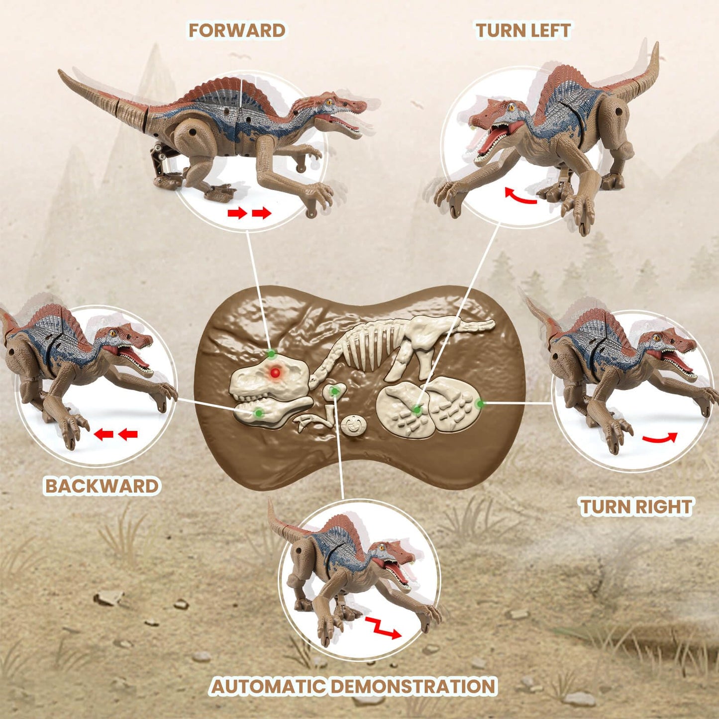 Gretex Remote Control Dinosaur Toys For 3 4 5 6 7 8 Years Old, Dinosaurs For Boys Age 4-7, Velociraptor Toy, Rc Dinosaurs, Robot Dinosaur Toys For Kids 5-7, Toy For 3 4 5 6 7 8 Years Old Boys