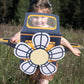 SAFIGLE Children Wearable Cardboard Plane: Airplane Costume for Kids DIY Paper Aircraft with Rotating Fan - Cardboard Car Fun Ou
