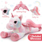 Tezituor 43" Pink Unicorn Stuffed Animal - Soft Plush Toy with Wings, Perfect Gift for Kids & Adults, Ideal for Valentine's Day & Birthdays