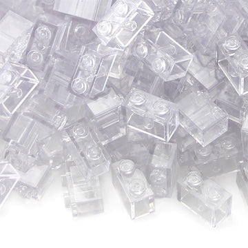 Feleph 1X2 Bricks Bulk 450 Pieces Clear Classic Basic Parts Building Creative Play Set Blocks Toy Accessories Compatible With 30