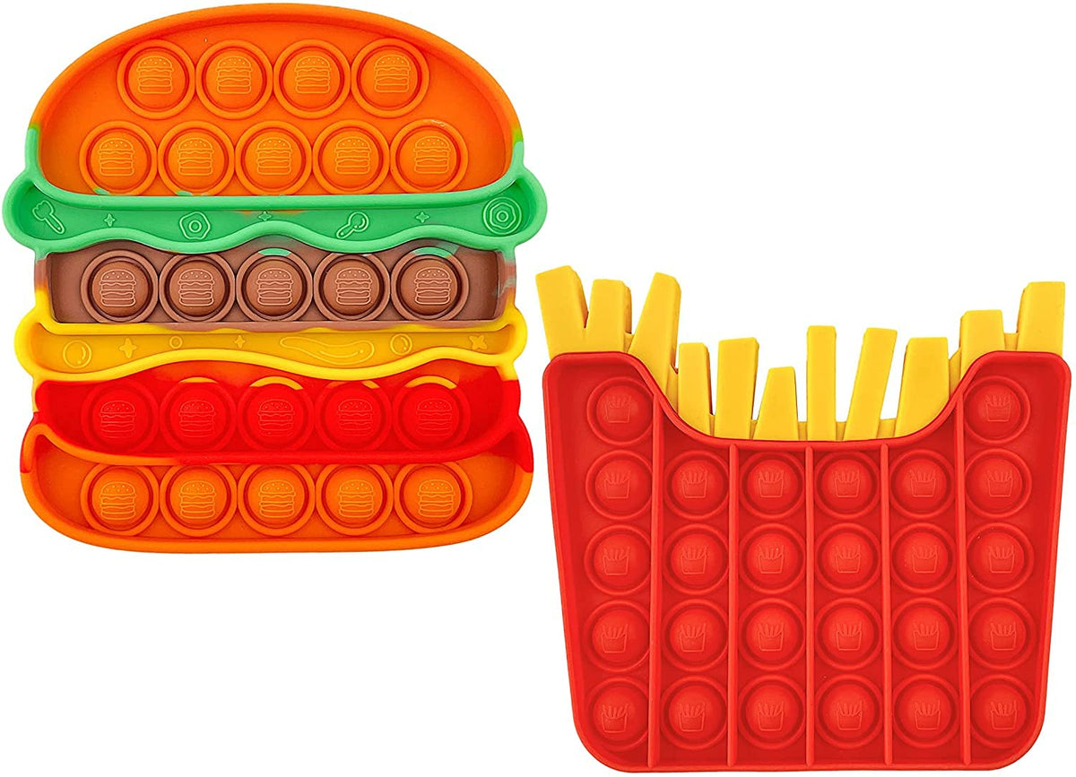 Funblast Pop It  Popit Game, Poppet For Kids, Popit Toys For Kids, Burger With Fries Pop It Fidget, Fidget Toy, Pop It Big (Pac