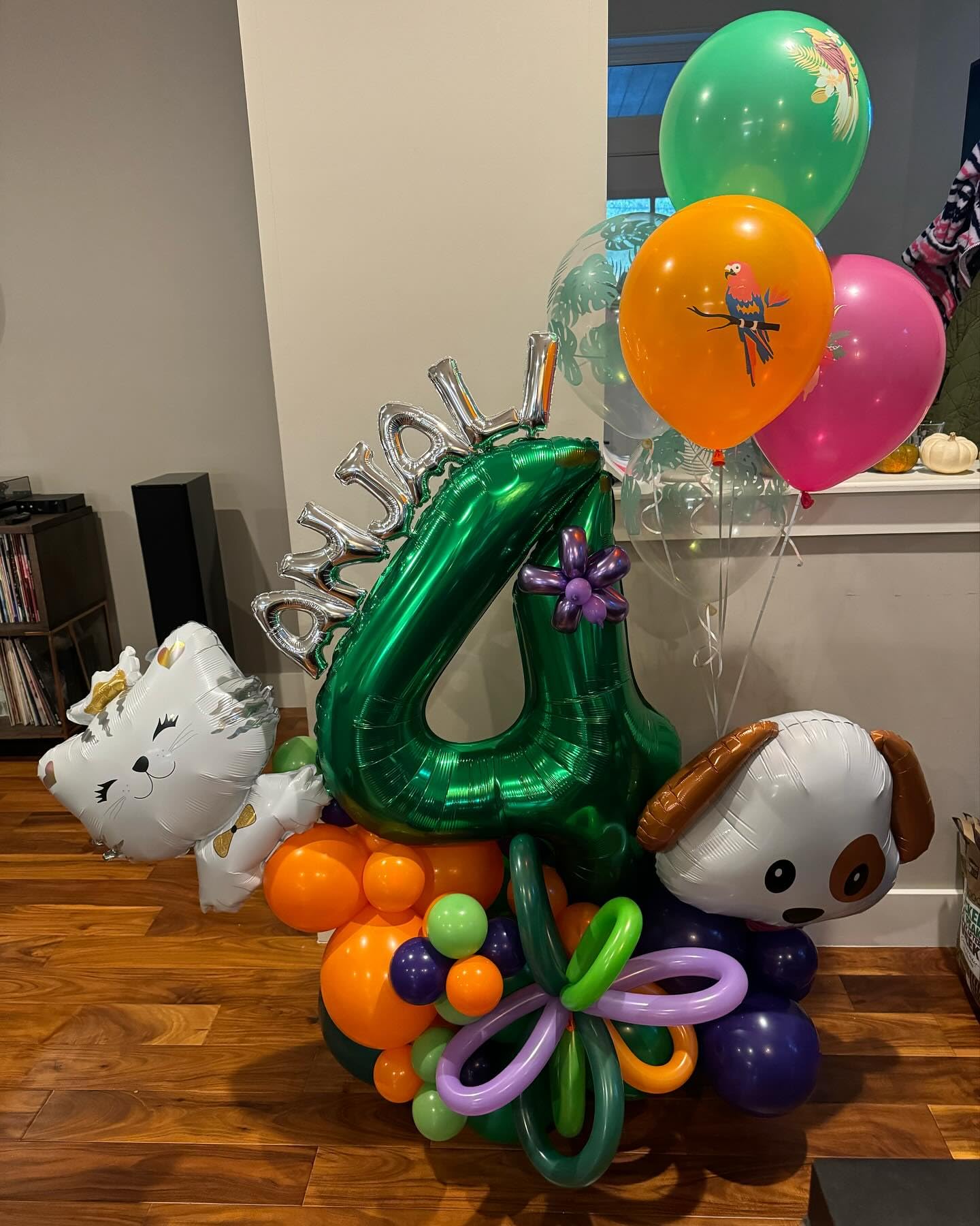 Green 4 Balloon, Number Balloons 40 Inch, 4Th Green Party Decorations, Four Large Numbers For Party Decor, Number 4 Balloon, St.