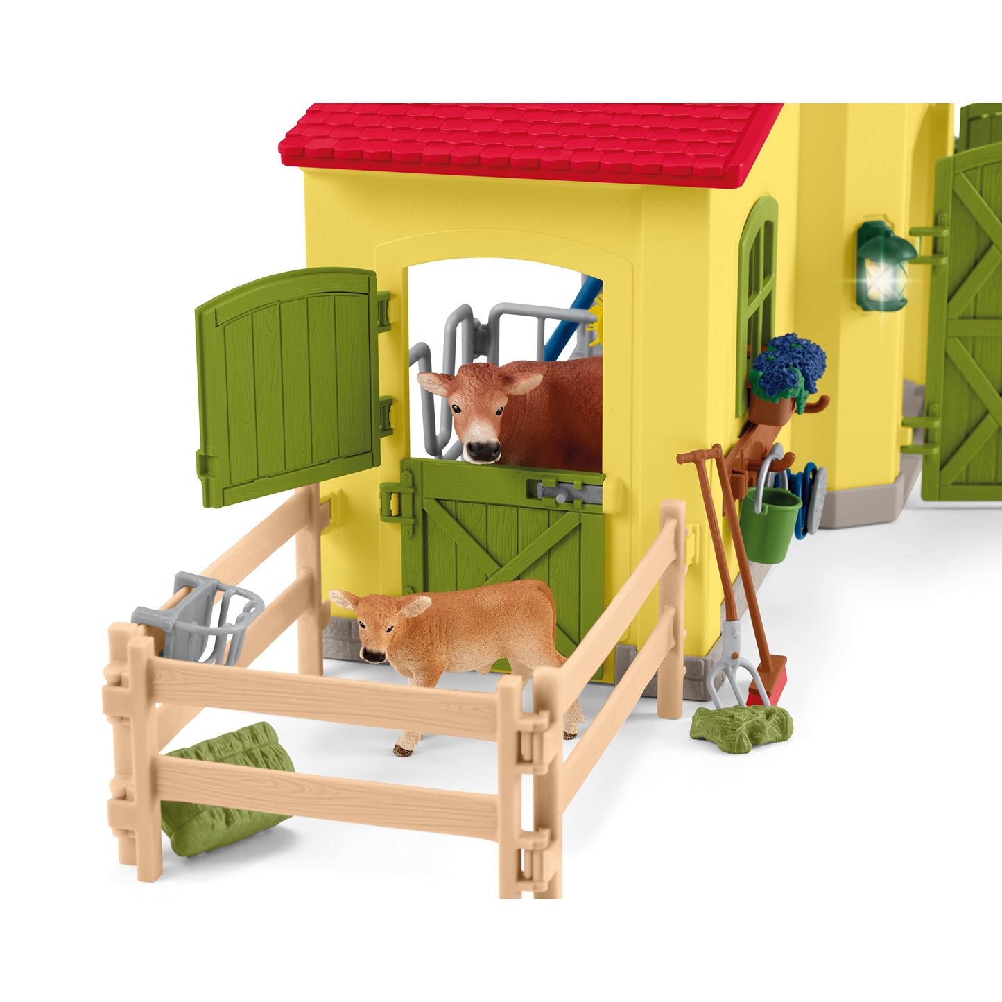 Schleich Farm World Animal Farm Playset With Figurine And Accessories - 92Pc Kids Animal Farm Playset With Cow, Horse, Pig, Bull, And Accessories For Boys And Girls, Gift For Kids Age 3+, Yellow