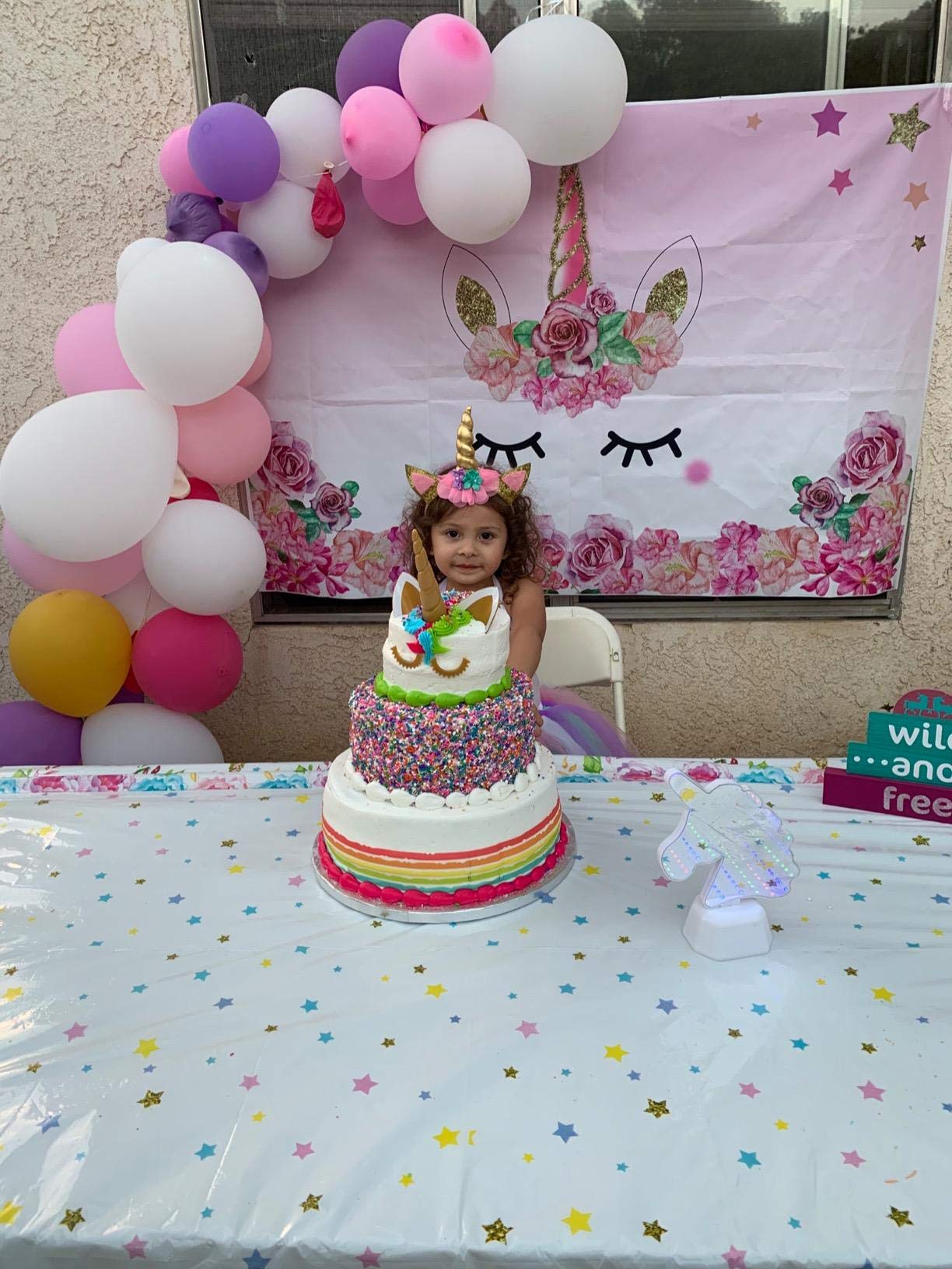 FZR Legend Unicorn Themed Birthday Party Decorations - Plastic Tablecloth | 53 x 90 inches,Disposable Table Cover | Magical Part