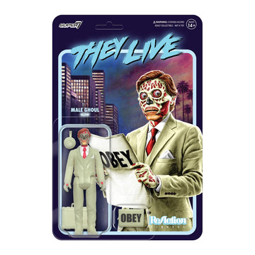 Super7 They Live Male Ghoul (Glow) - 3.75' They Live Action Figure With Accessories Classic Horror Collectibles And Retro Toys