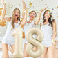 Number 18 Balloon Beige,40 Inch Large Cream Foil 18Th Birthday Balloons,Digital 18 Helium Mylar Balloons For Boys Girls 18Th Bir
